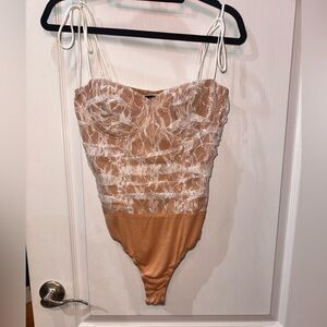 New without tags - never worn blue blush white and baige laced body suit